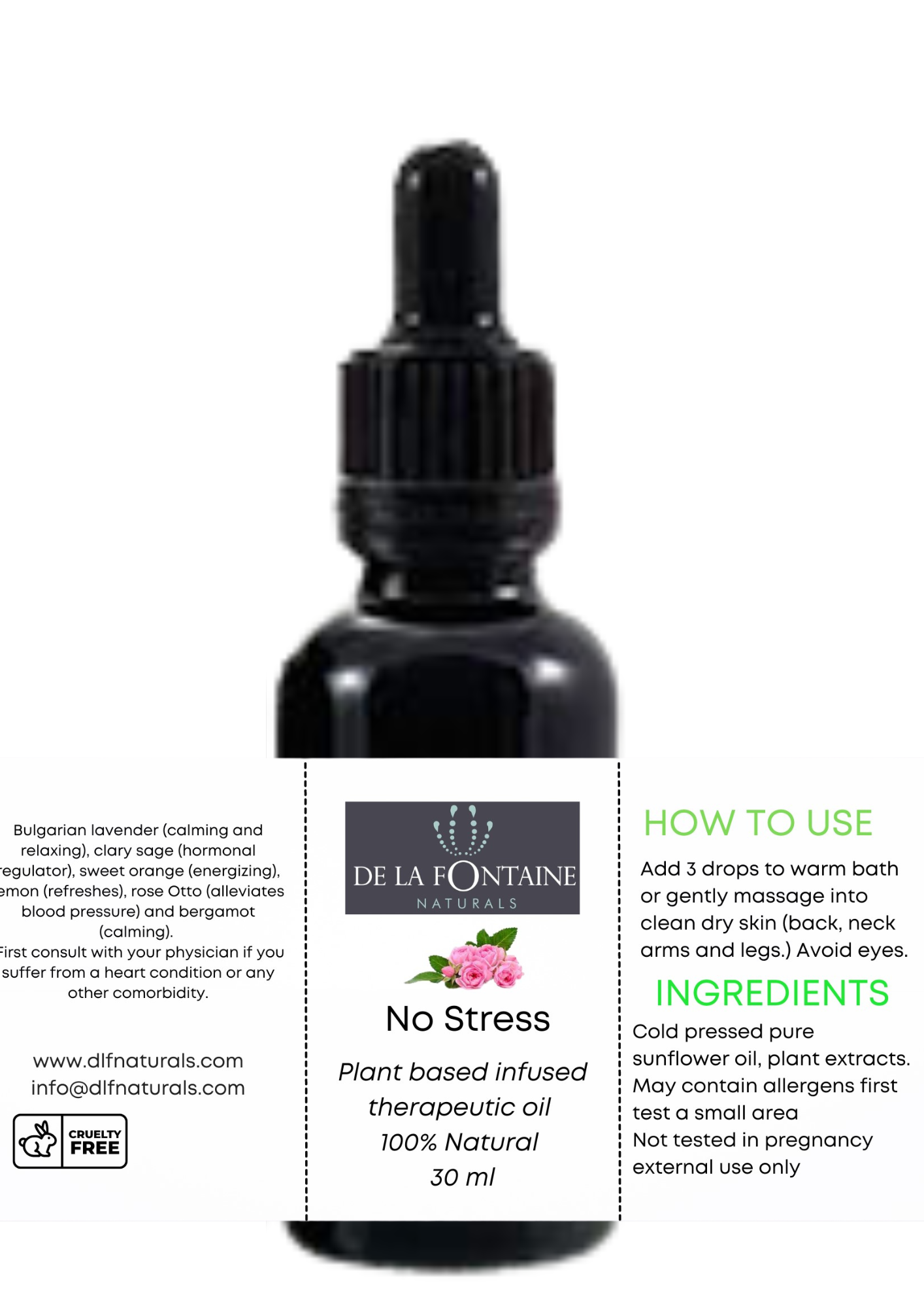 No Stress (Infused Massage Oil) 30 ml