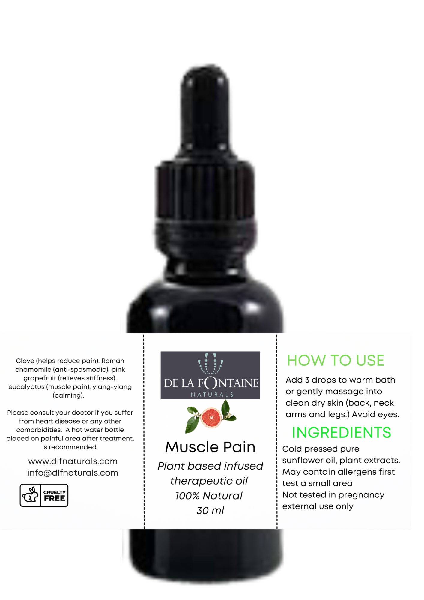 Muscle pain relief massage oil 30 ml