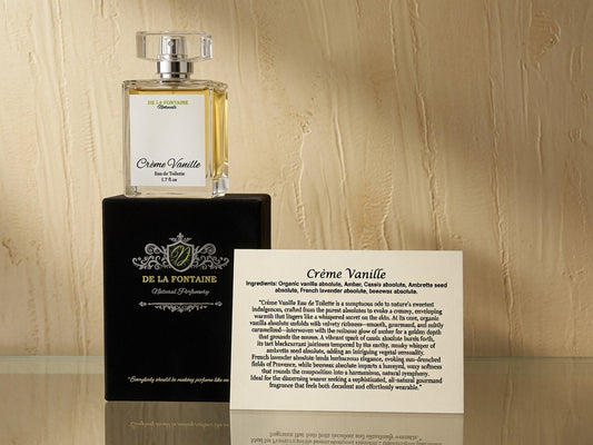 Creamy clean natural vanilla perfume with a hint of musk.