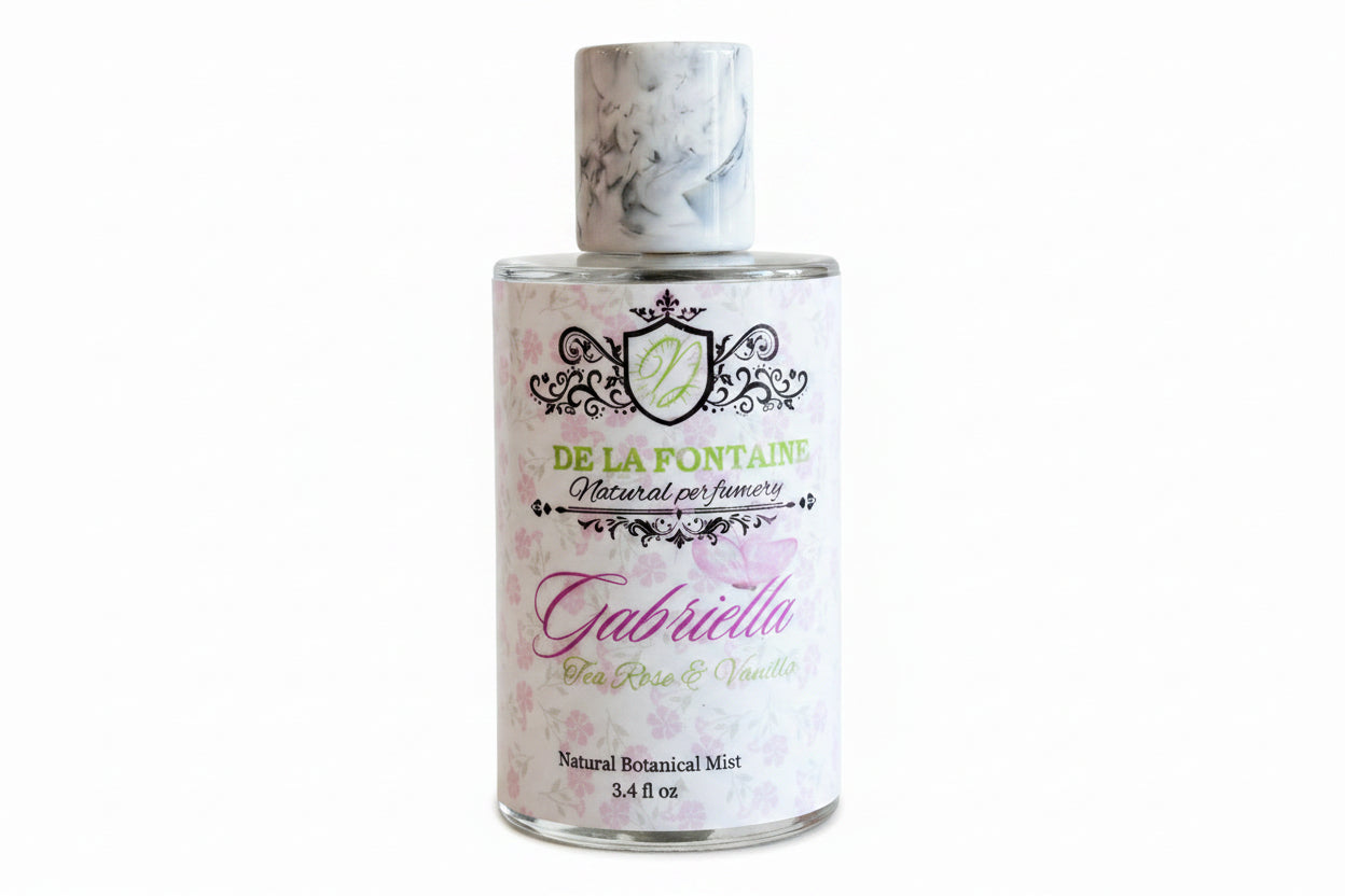 De la Fontaine natural body mist rose and vanilla
