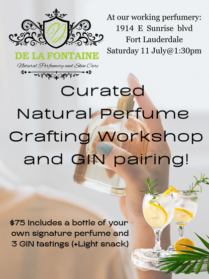 Perfume workshop and Gin tasting pairing 11 July 2026