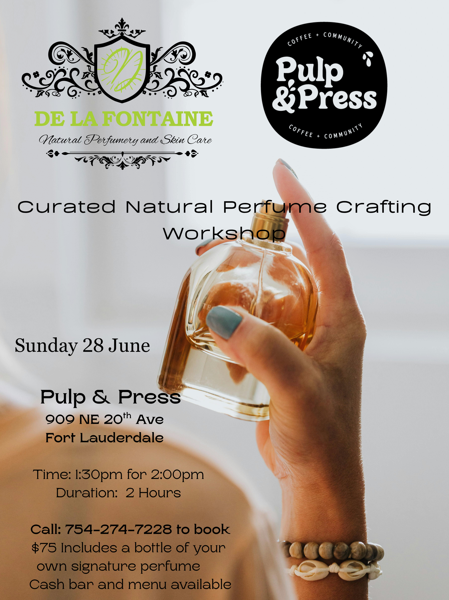 Pulp & Press perfume crafting workshop 28 June 2 pm