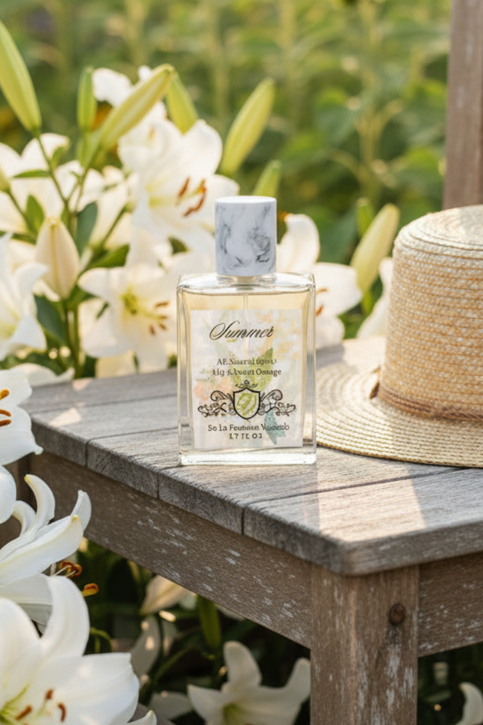Summer all-natural spritz with lilies and sweet orange notes.