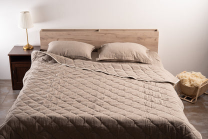 Natural linen quilt - Blanket for All season-1