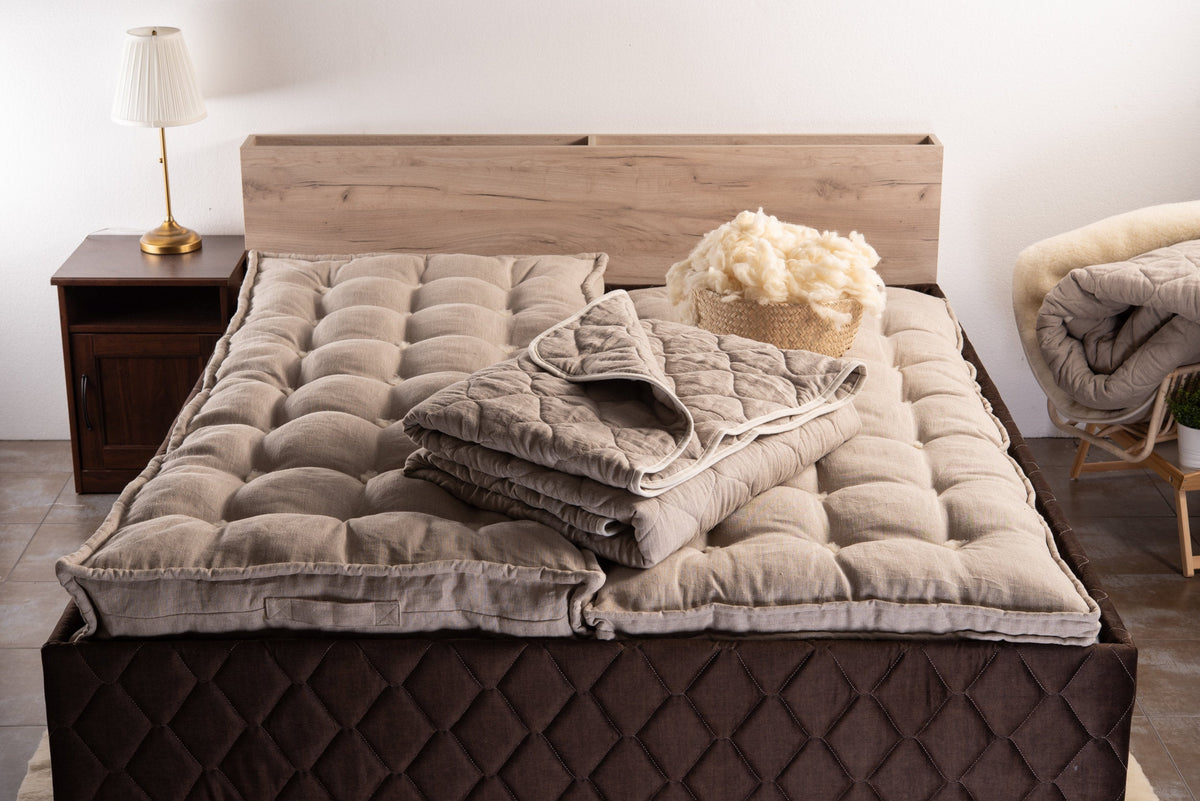 Natural linen quilt - Blanket for All season-2