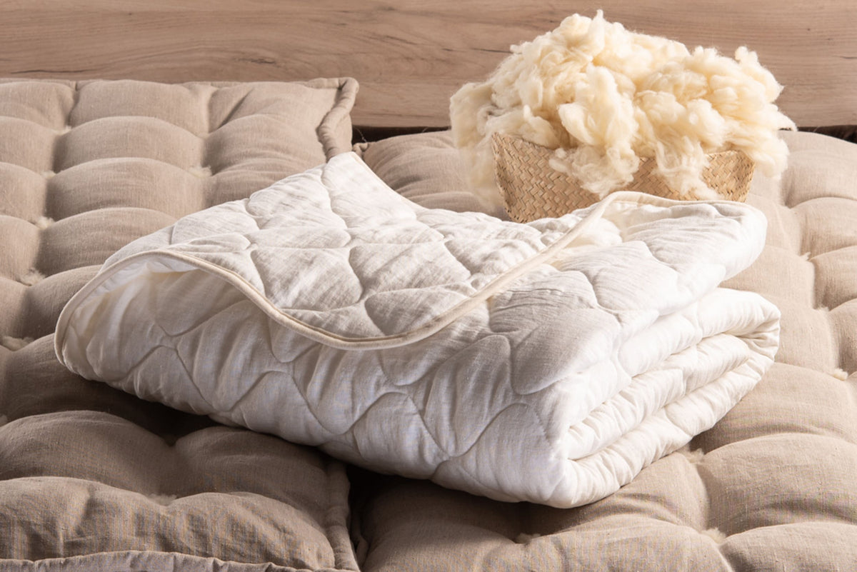 Natural linen quilt - Blanket for All season-3
