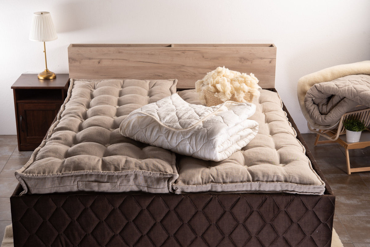 Natural linen quilt - Blanket for All season-4