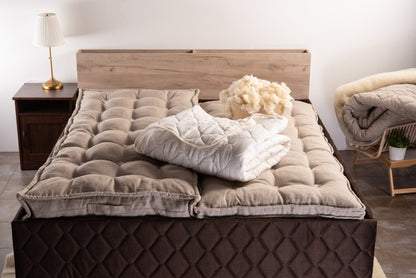 Natural linen quilt - Blanket for All season-4