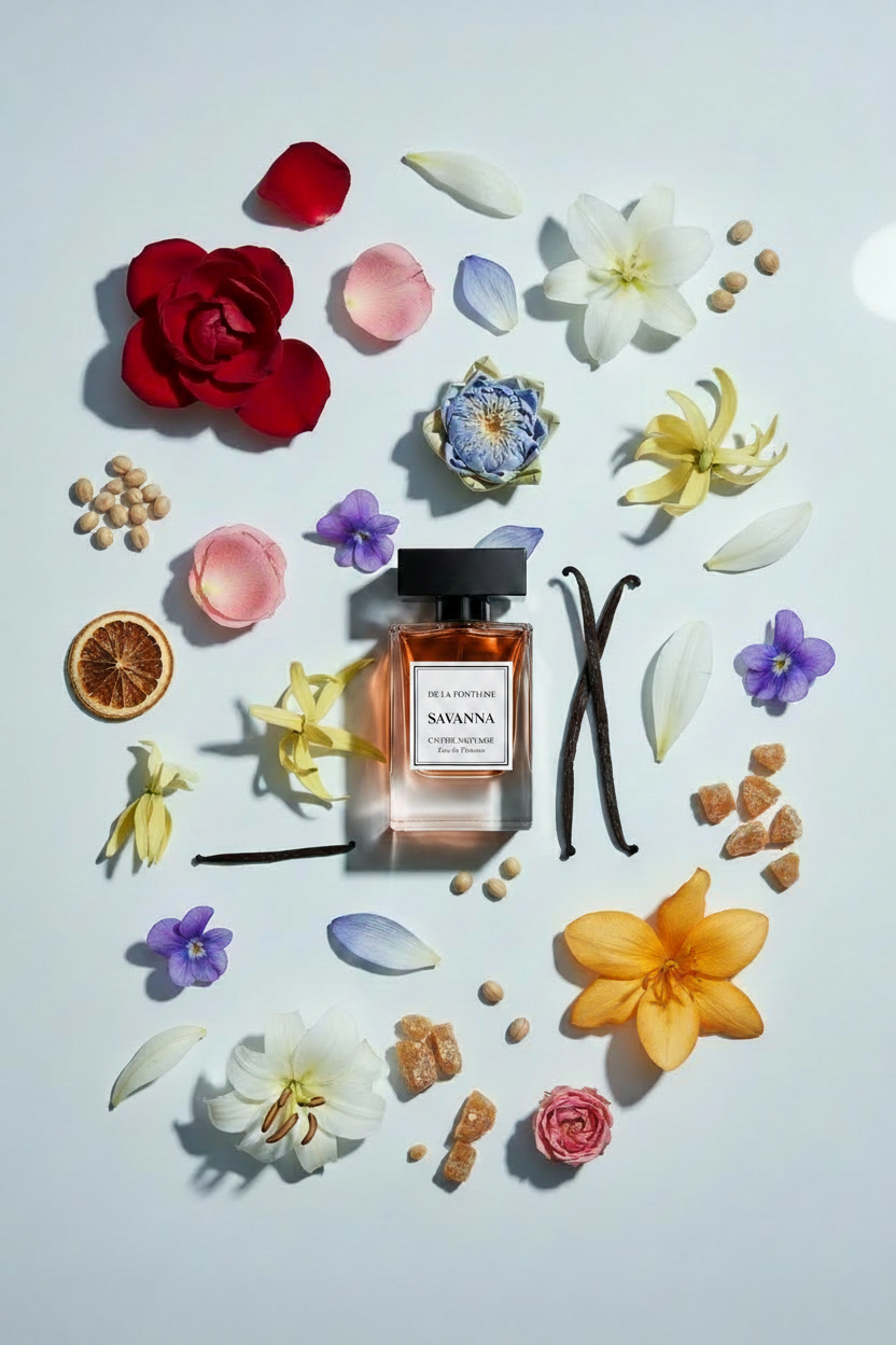 Savanna Chypre Sauvage Botanicals Flatlay