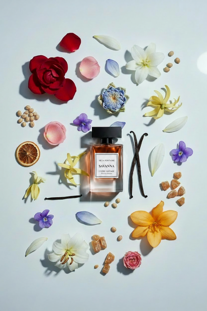 Savanna Chypre Sauvage Botanicals Flatlay