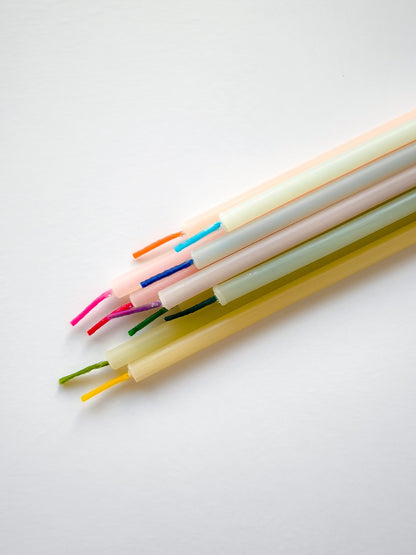 white beeswax Birthday Candles-0